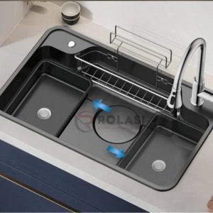 Alternative view of Chậu rửa bát 1 hố Hàn Quốc r8050d