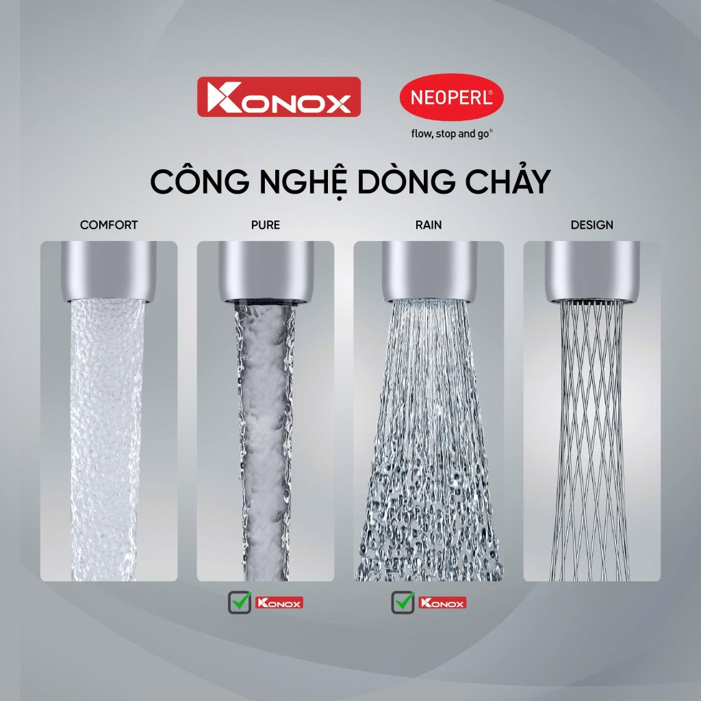 Vòi rửa bát phong cách Nhật Bản Kira Chrome